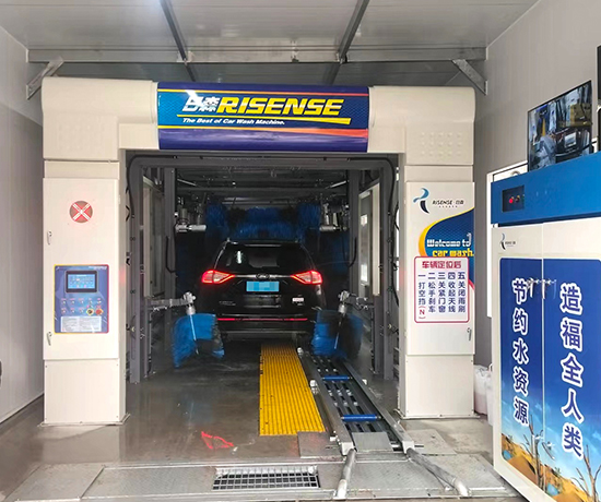 辽宁加油站安装日森10刷隧道式洗车机